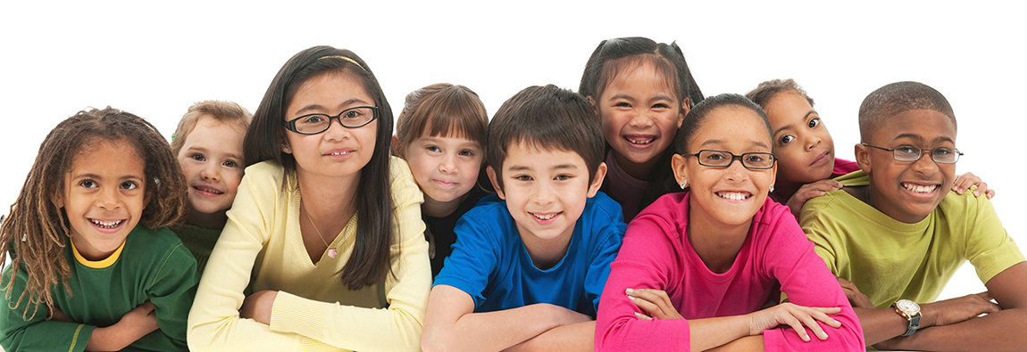 A group of happy children